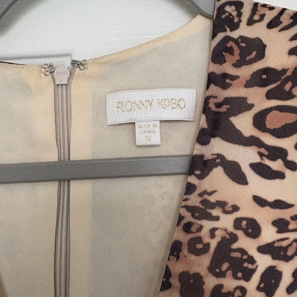 Ronny Kobo Bernadette Leopard Print Maxi Dress Size Small - Picture 2 of 4